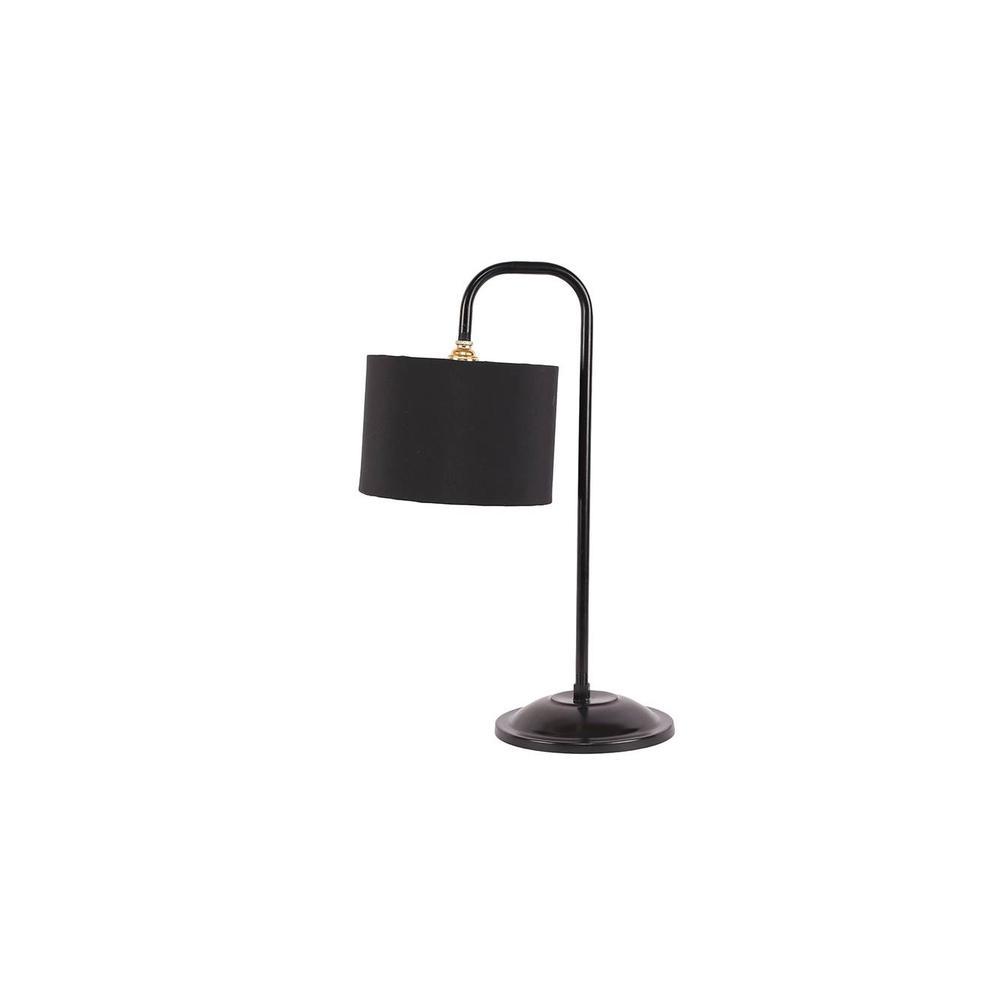 Danny Black Cotton Shade Table lamp