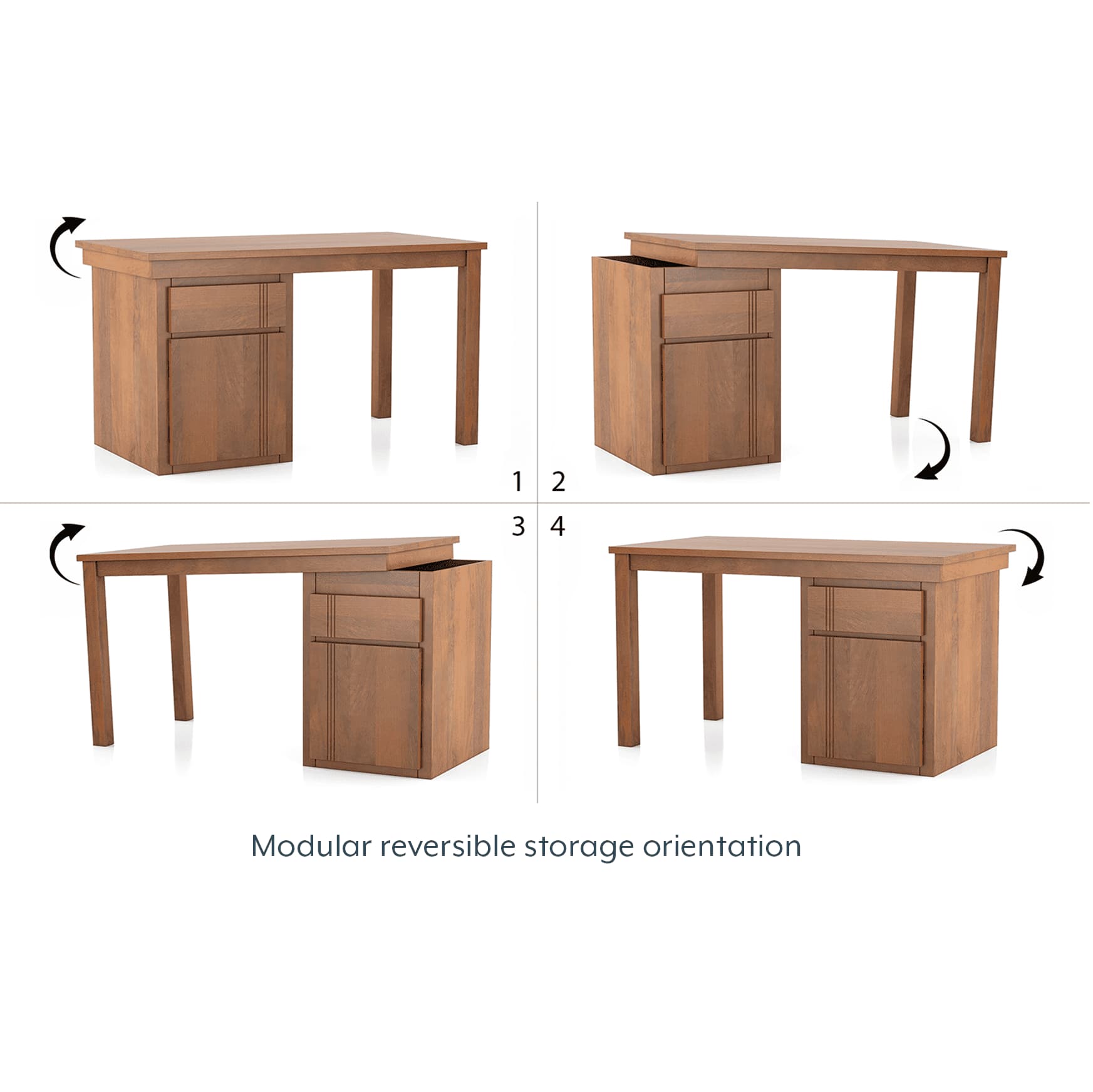 Bradbury Desk Size Large In Amber Walnut Finish
