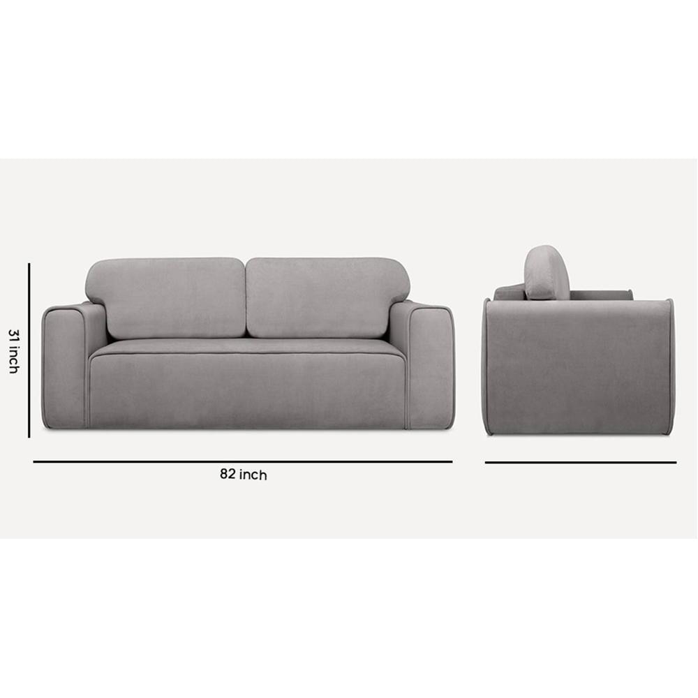 Parega 3 Pull Out Sofa Cum Bed In Black Colour