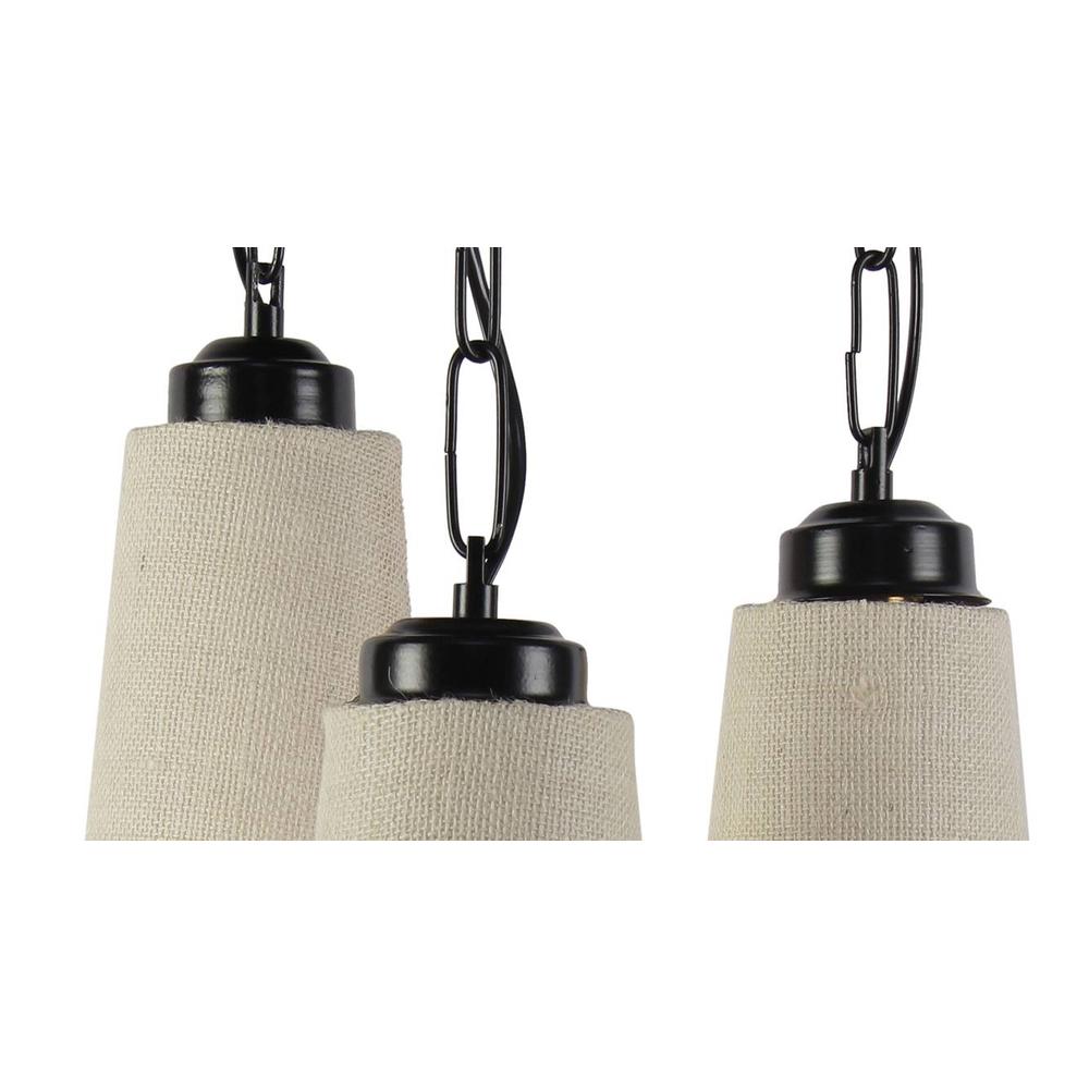 Ahmed White Natural Fiber Cluster Hanging Light