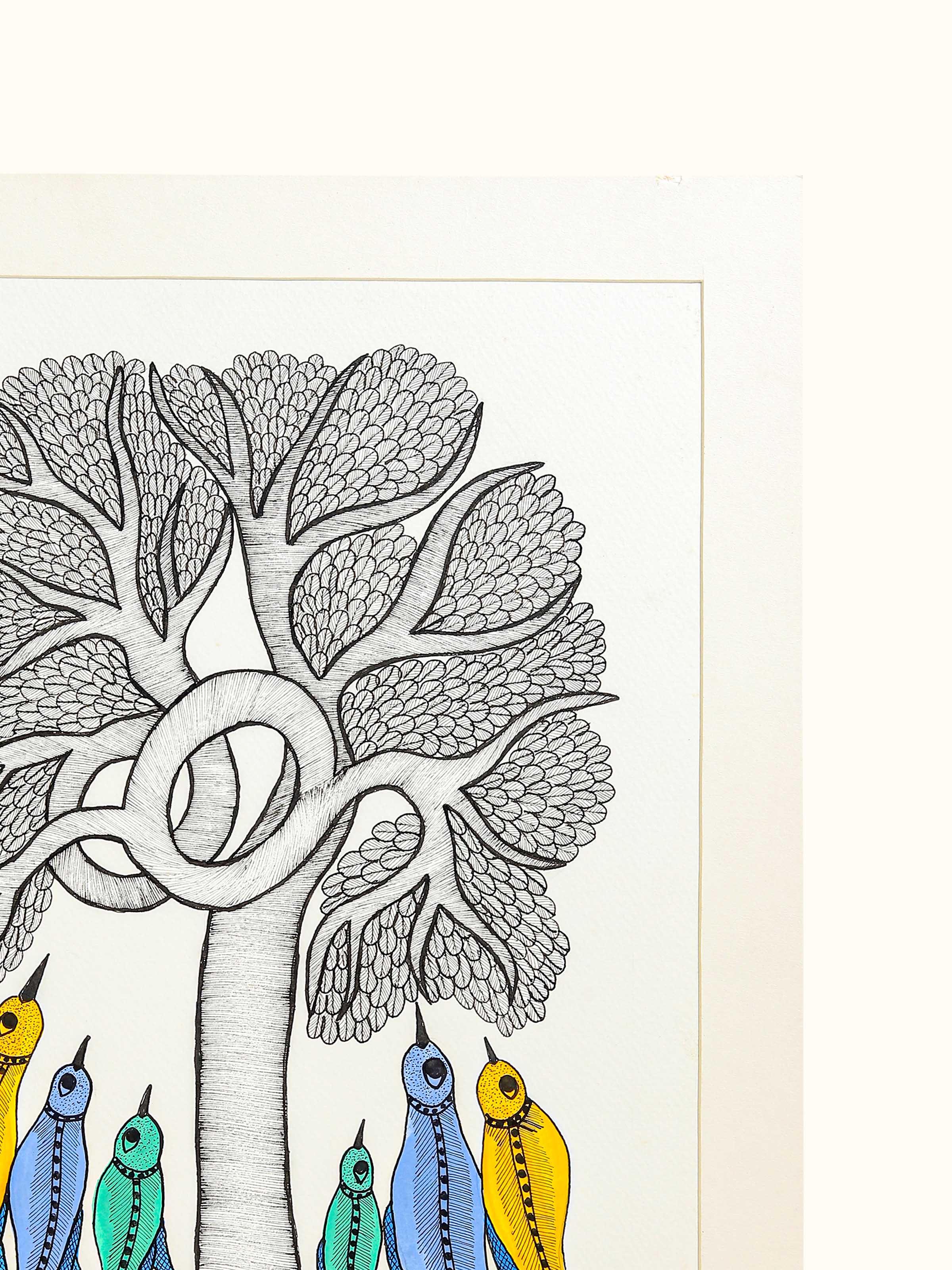 Resting Wings Gond Painting