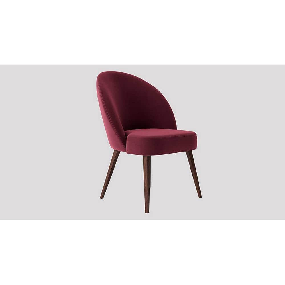 Toled Accent chair Velvet in Maroon Color