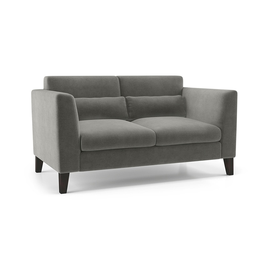 urban ladder Lewis 2 Seater Fabric Sofa in Ash Grey Velvet Colour-picture-18