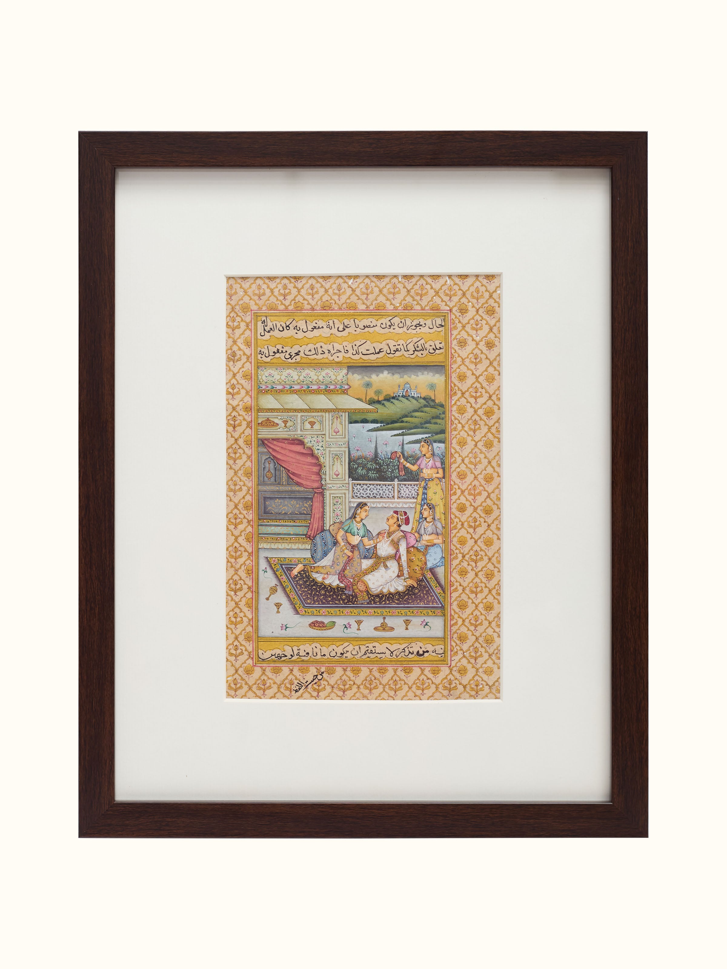 Love Scene Mughal Miniature Painting
