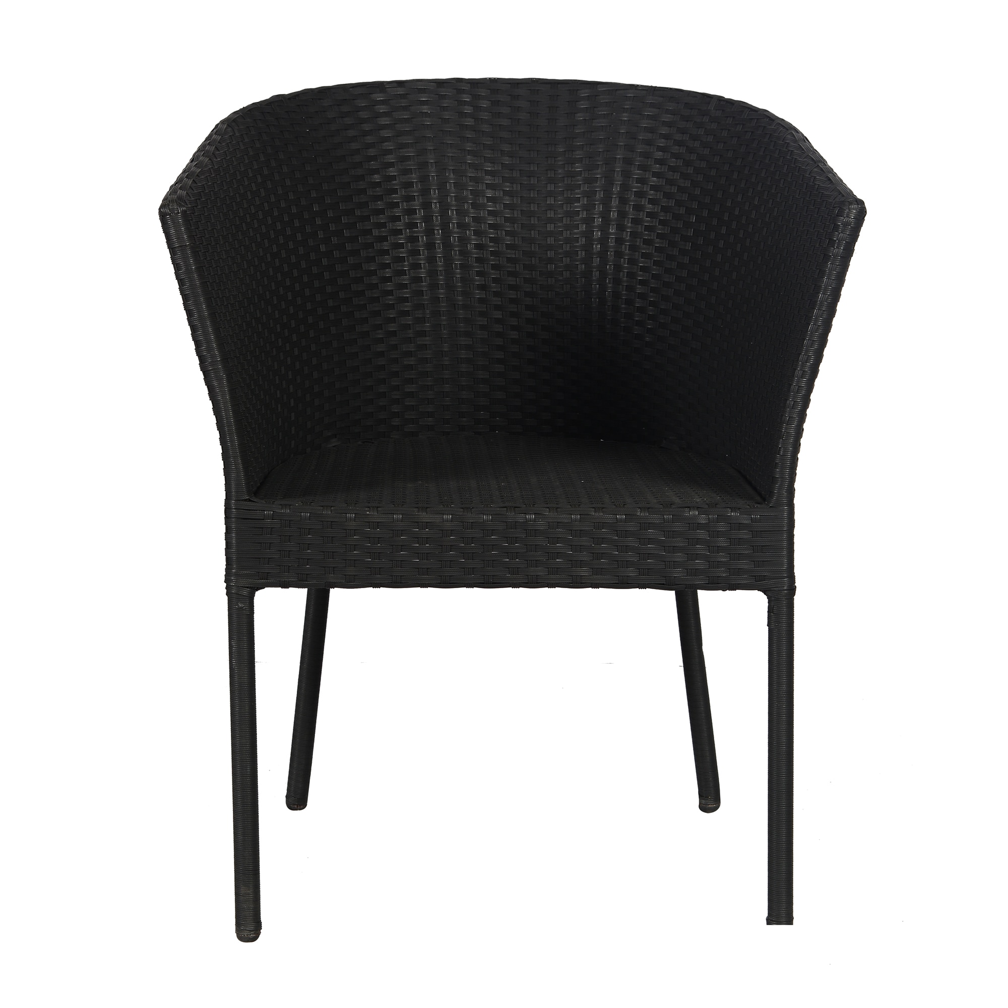 Lismore  Wicker Table And Chair Set In Black Finish