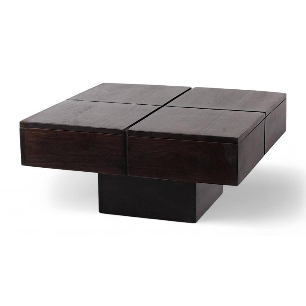 Montreal Sheesham Wood Coffee Table In Mahogany Finish