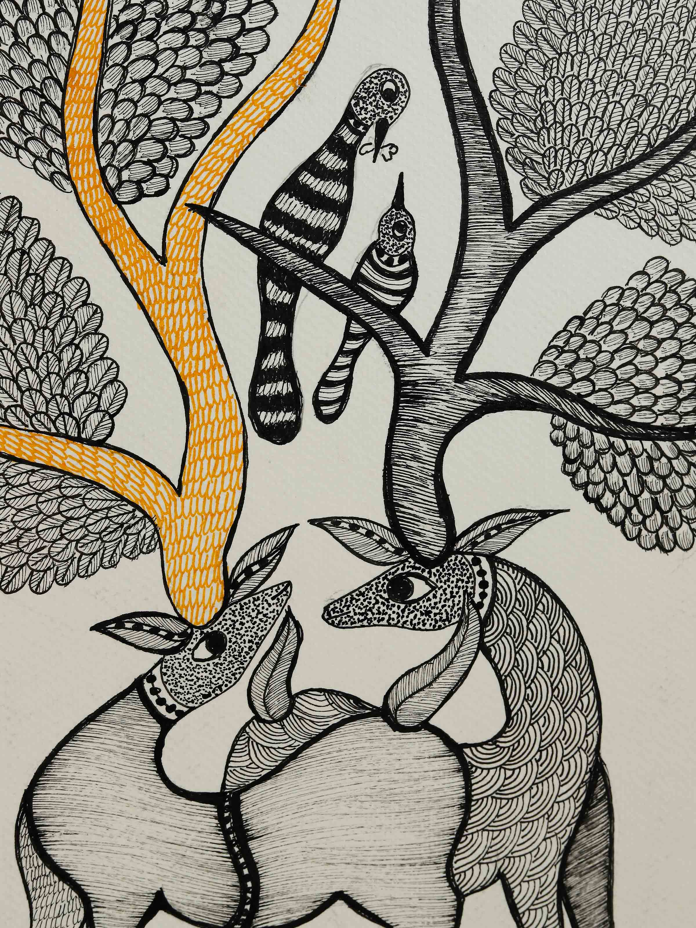Forest Serenity Gond Art