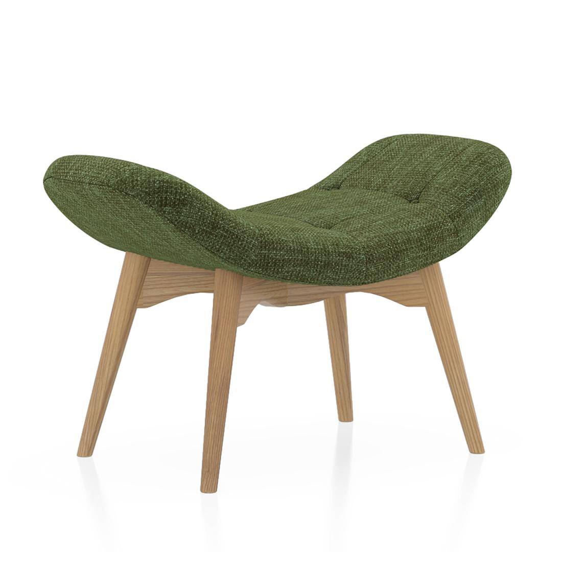 Contour Chair With Ottoman In Moss Green
