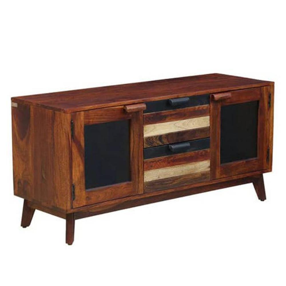 jyoti impex Abigail Solid Wood Free Standing TV Unit in Dual Tone Finish-picture-37