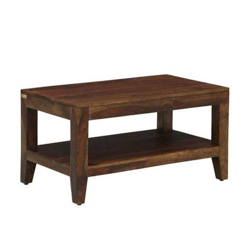 jyoti impex Scout Rectangular Solid Wood Coffee Table In Teak Finish-picture-17