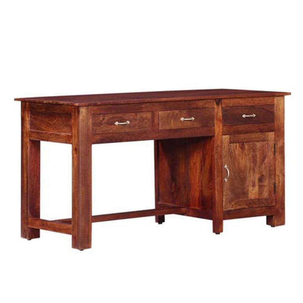 Alice Solid Wood Study Table in Honey Finish - Jyoti Impex