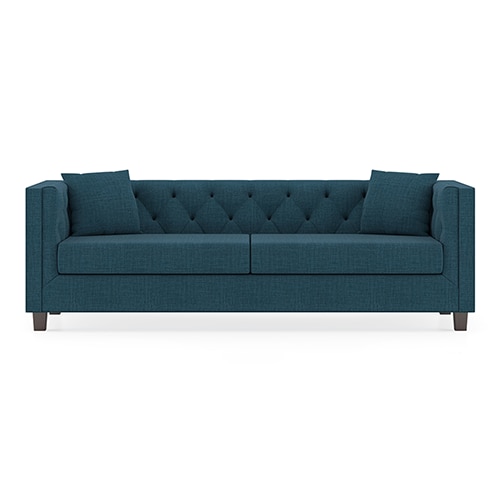 Windsor Luxe 3 Seater Fabric Sofa in Colonial Blue Colour