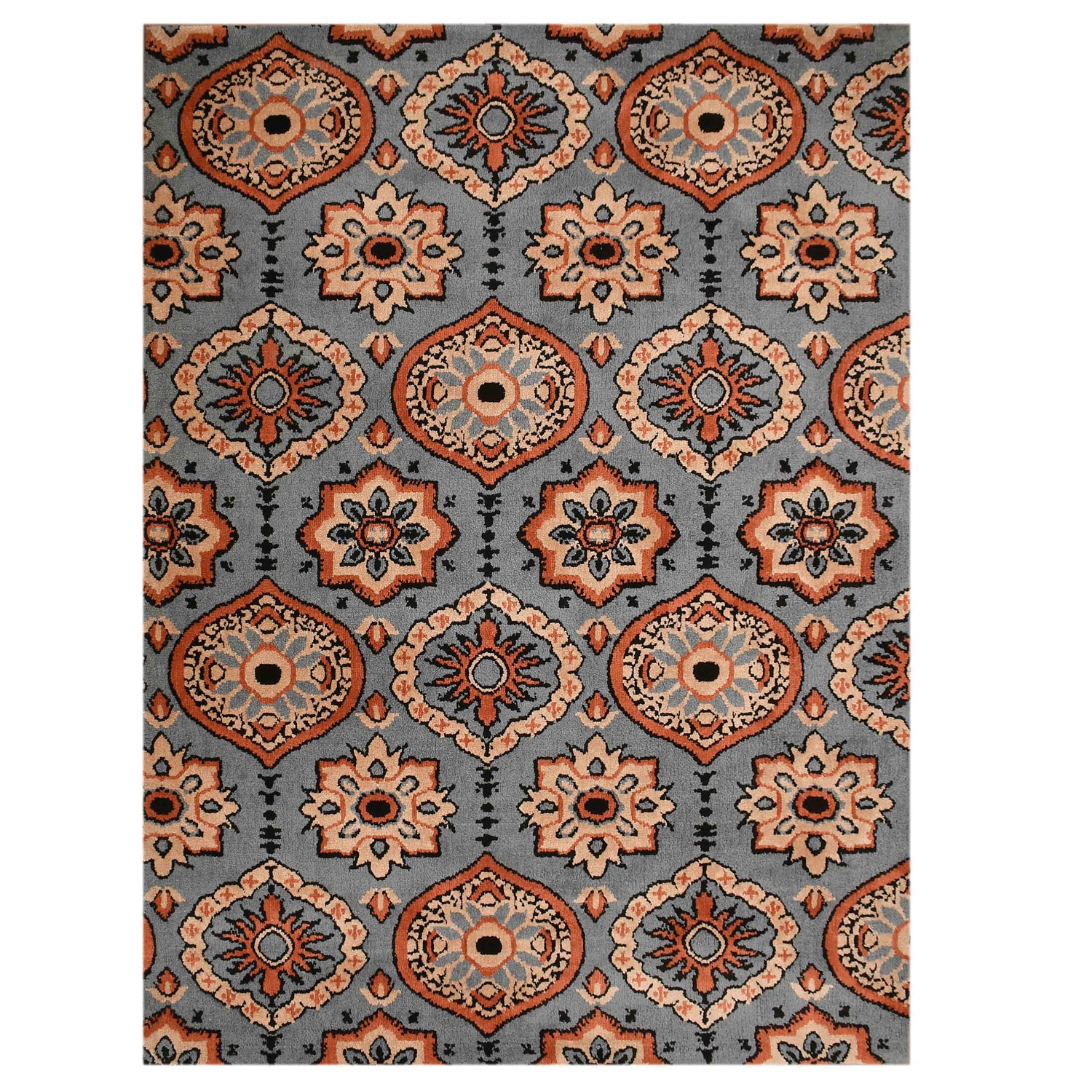 Multicolor Traditional Machine Made Polyester 3 X 5 Feet Carpet