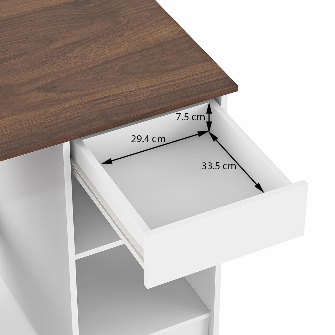 Tylor Engineered Wood Study Table in Classic Walnut Finish