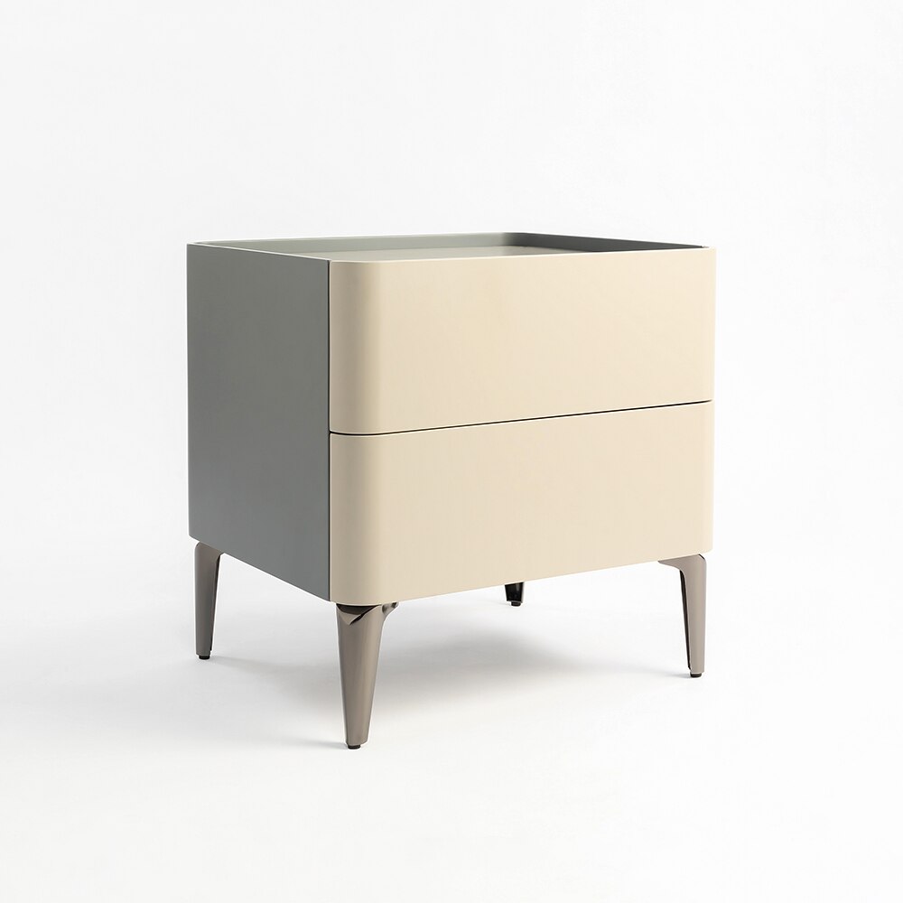 living shape Slate smart Engineered Wood Bedside Table in CreamColour-picture-13