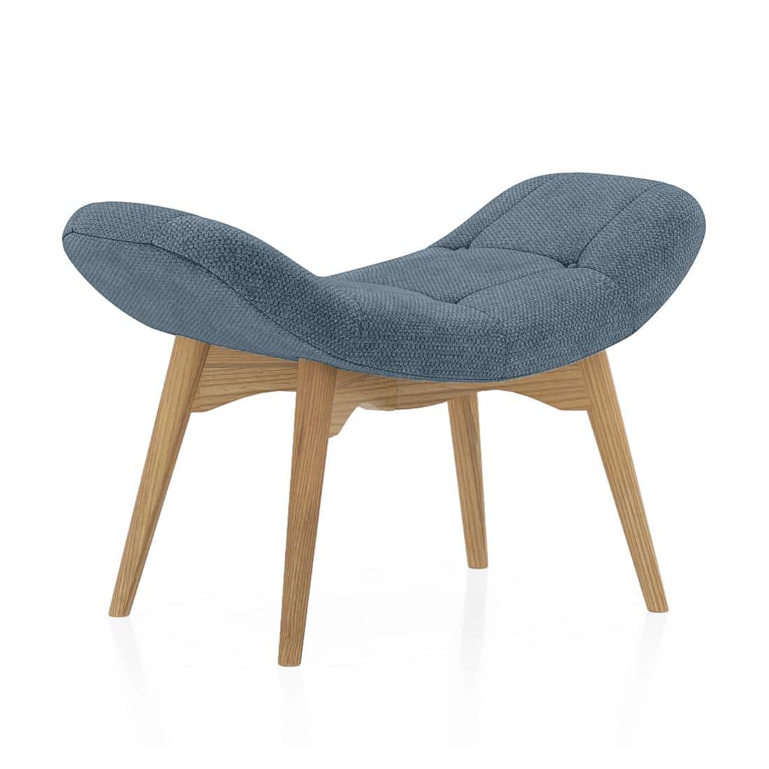 Contour Chair With Ottoman In Ocean Weave