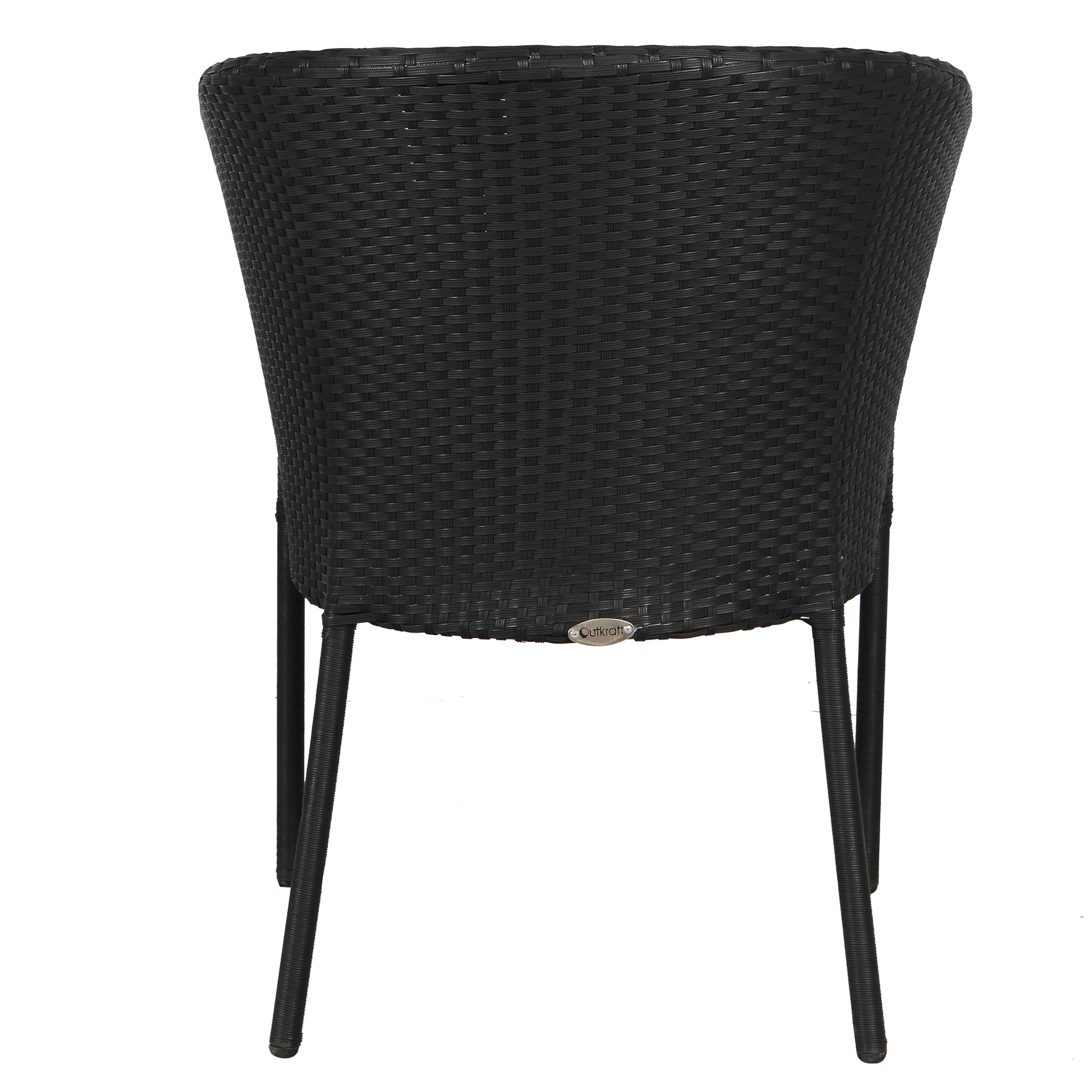 Lismore  Wicker Table And Chair Set In Black Finish