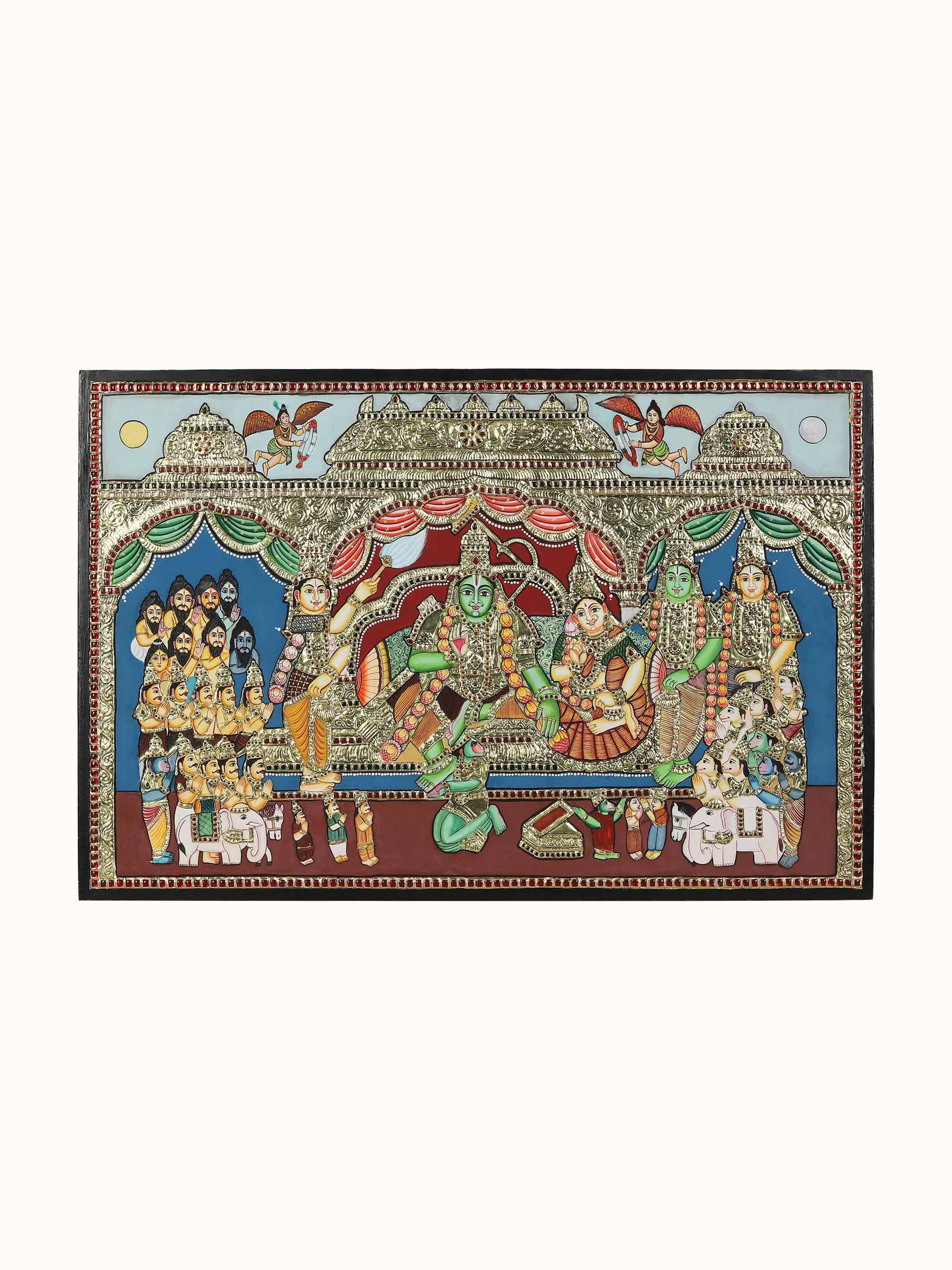 Sri Rama Pattabhishekam Thanjavur Painting