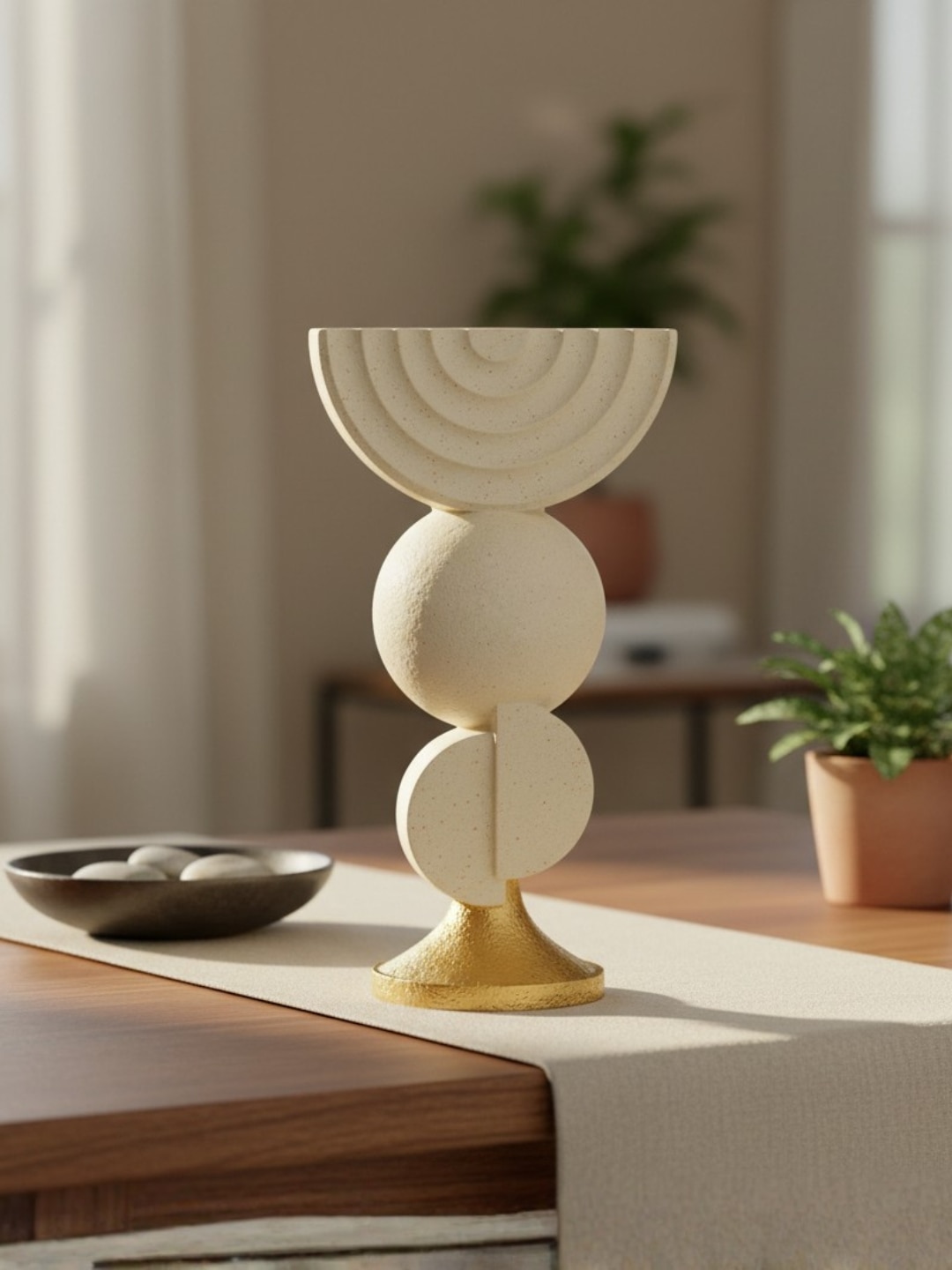 Abstract Geometric Sculpture Showpiece Minimalist Decorative Art Figurine