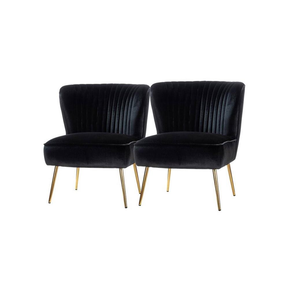 Crimson Accent Chair in Black Colour