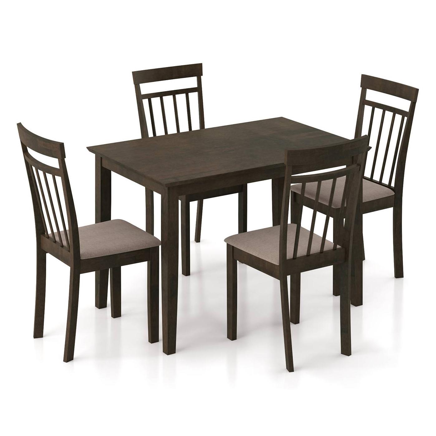 Ava 4 Seater Dining Table In Umber Walnut Finish