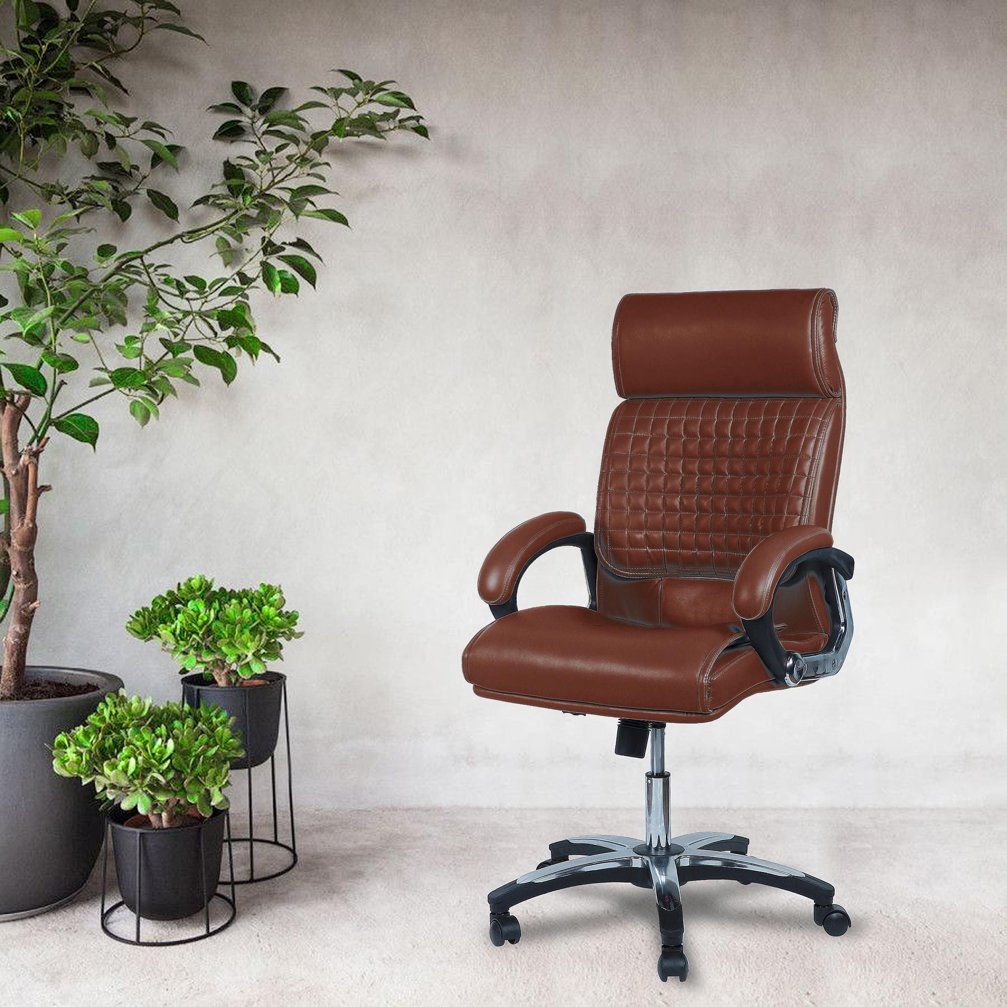 Mearisha High Back Executive Chair in Ten Brown Colour