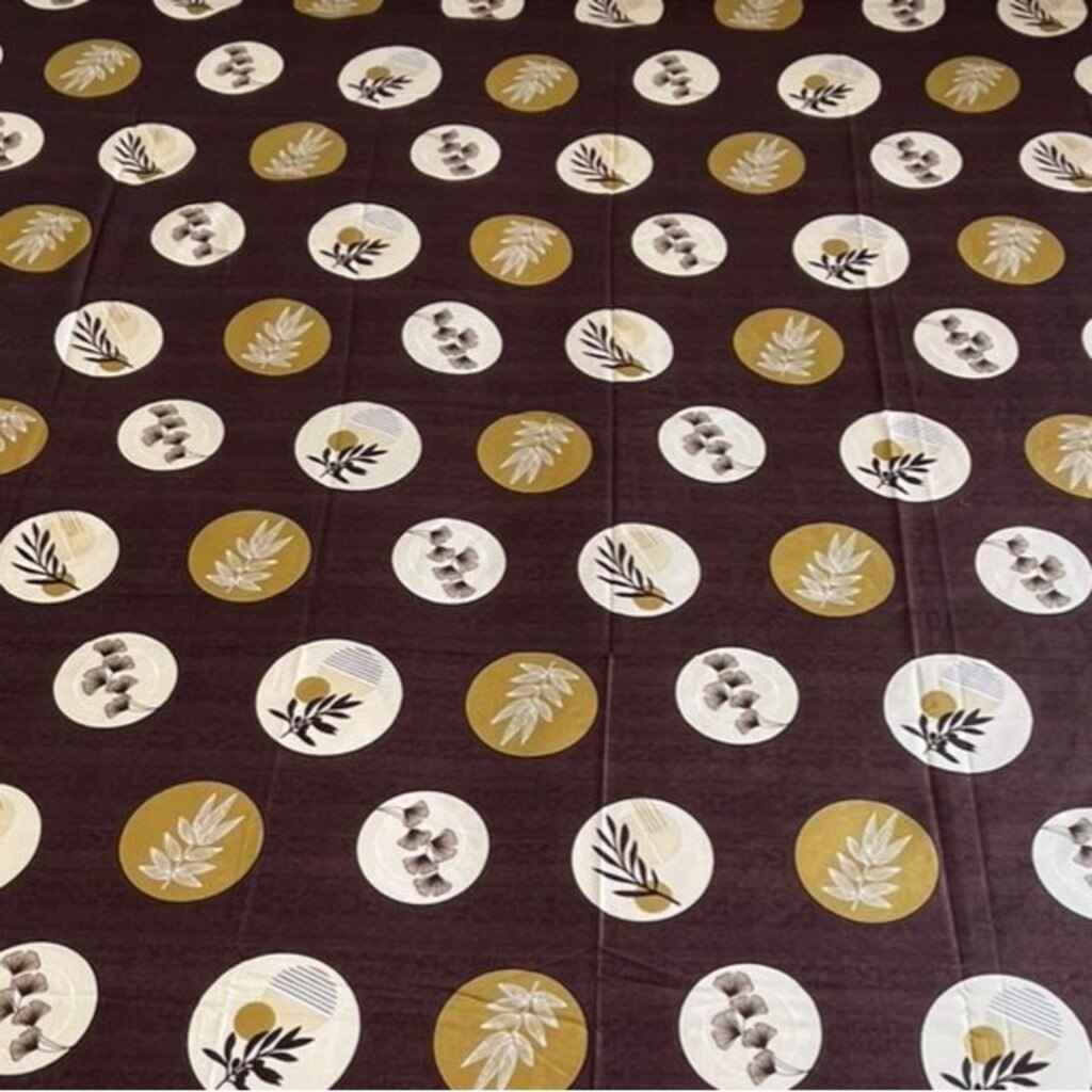 Maroon Floral 400 TC Cotton Flat Super King Size Bedsheet With 2 Pilllow Covers From Threads