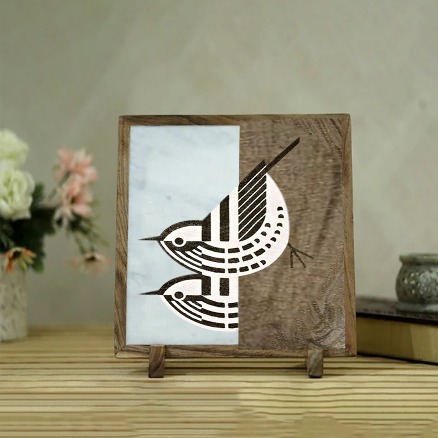 posh n plush Twirling Birds Marble Showpiece-picture-10