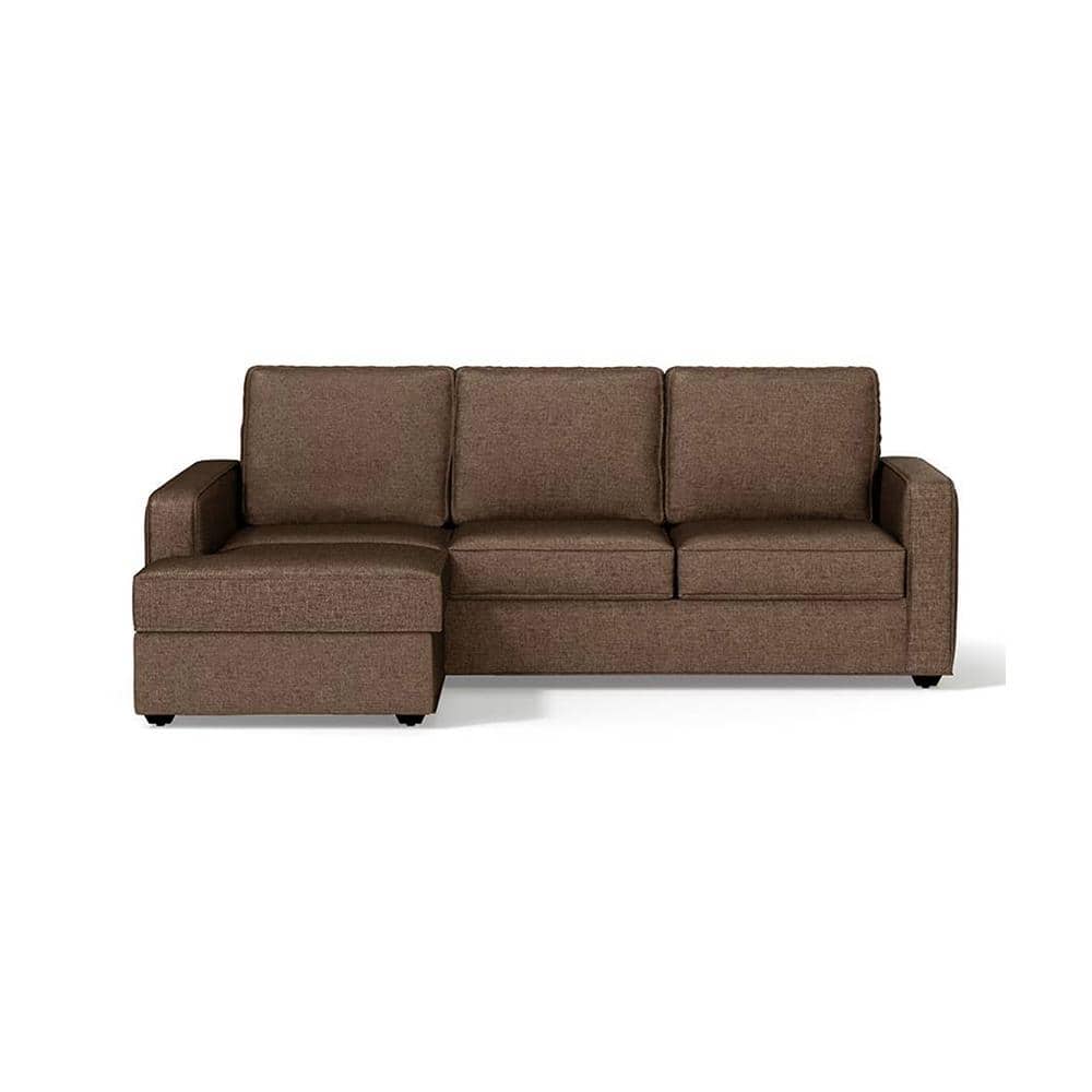 Apollo Compact Sofa (Colour : Mocha, Cushion : Soft, Back Type : Regular, Seating Capacity : Left Aligned 2 Seater + Left Aligned Chaise + Ottoman)
