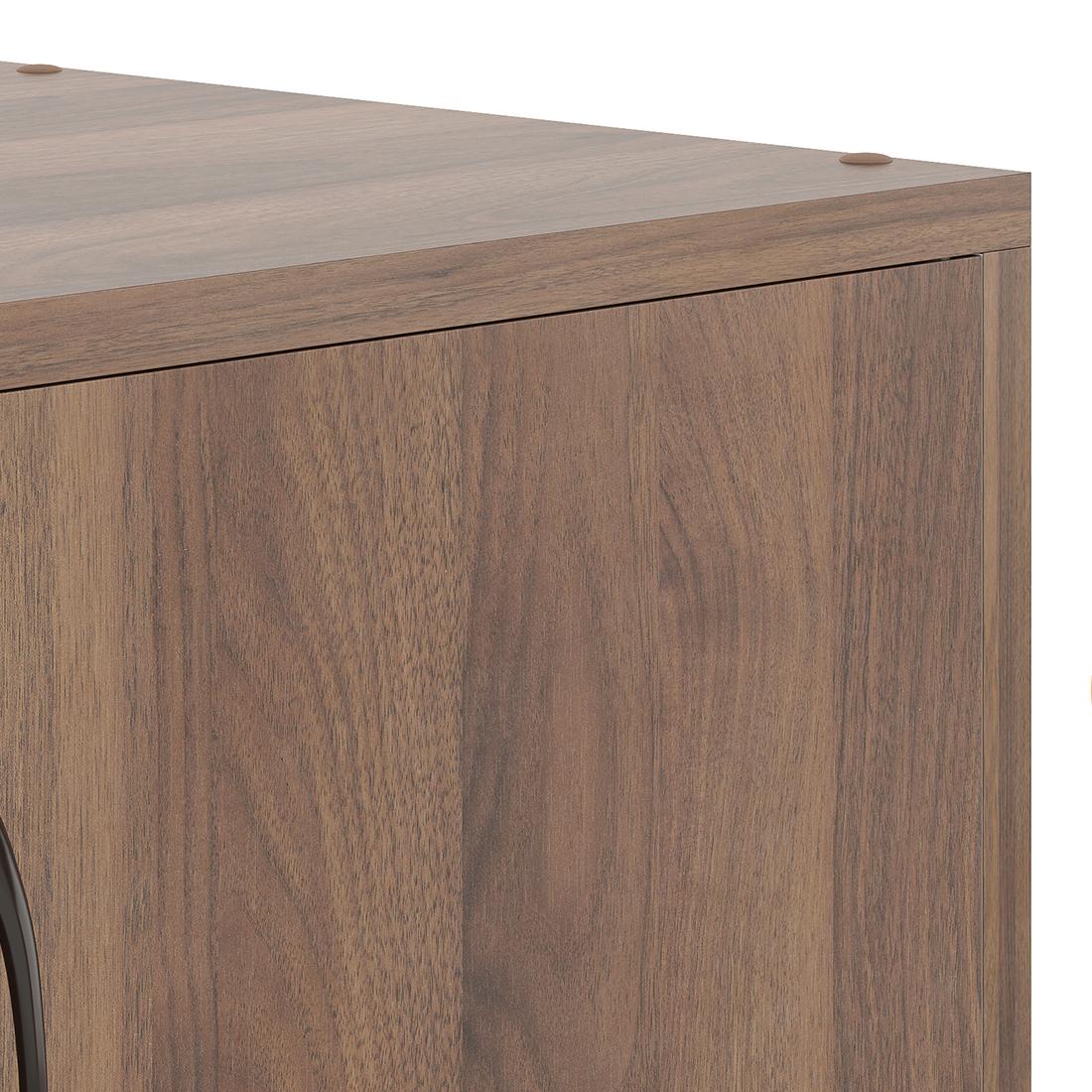 Alex 9 Pair Shoe Rack in Classic Walnut Finish