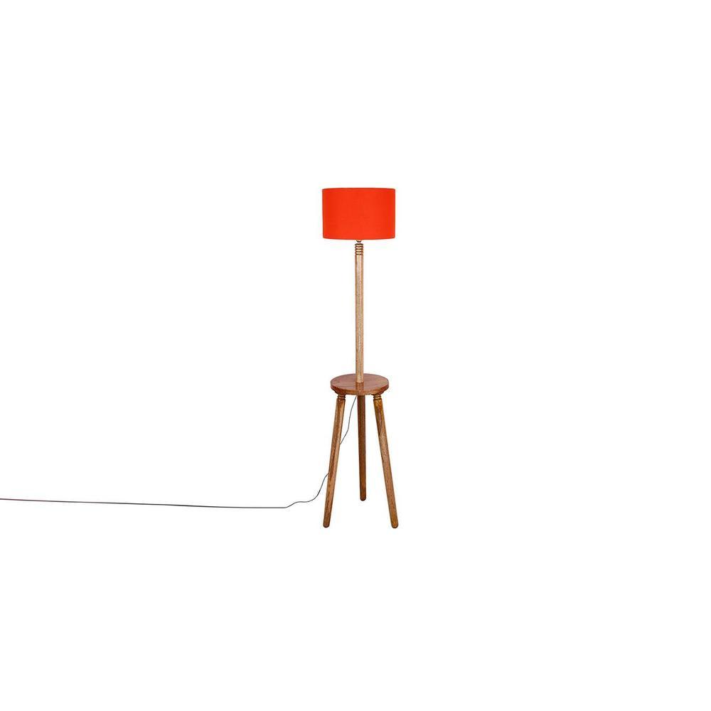 Gwyneth Orange Cotton Shade Floor Lamp