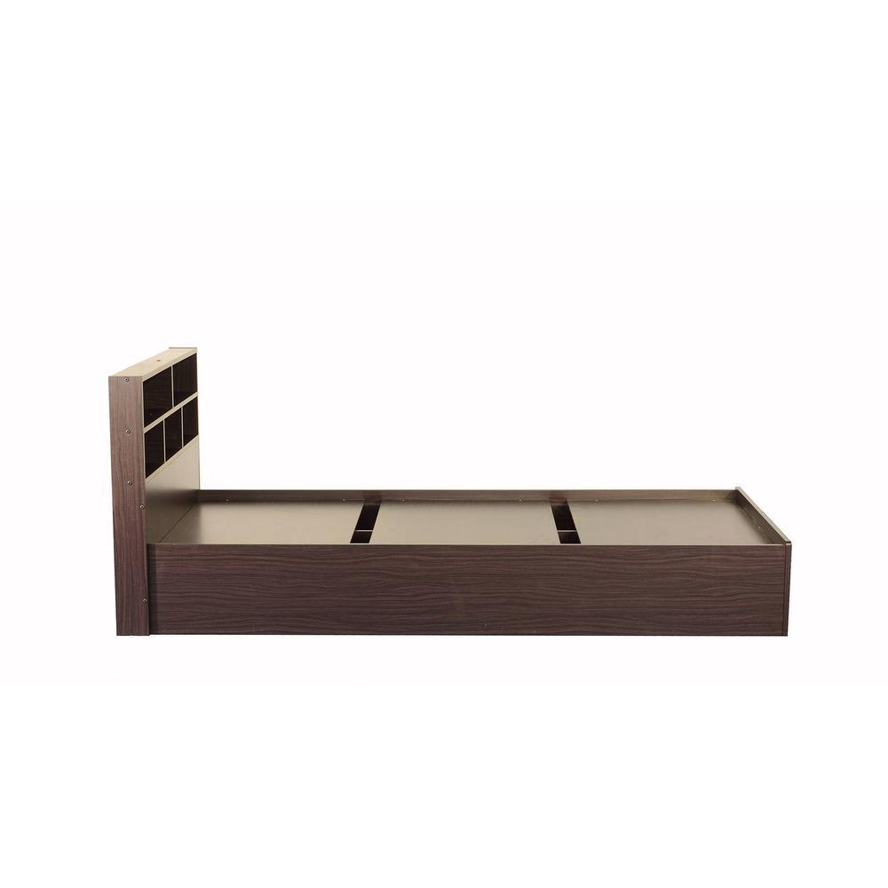 Takeo Engineered Wood Single Bed In Walnut Finish