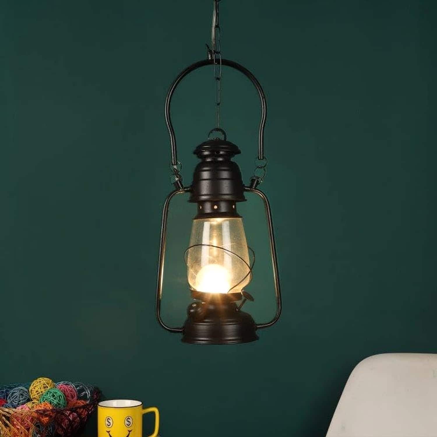 Eliante Black Iron Hanging Light In Black Colour - Eliante