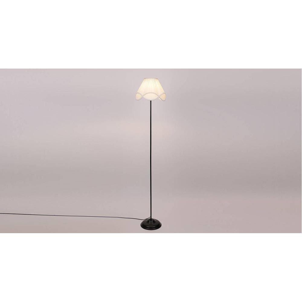 Sheldon Black Cotton Shade Floor Lamp