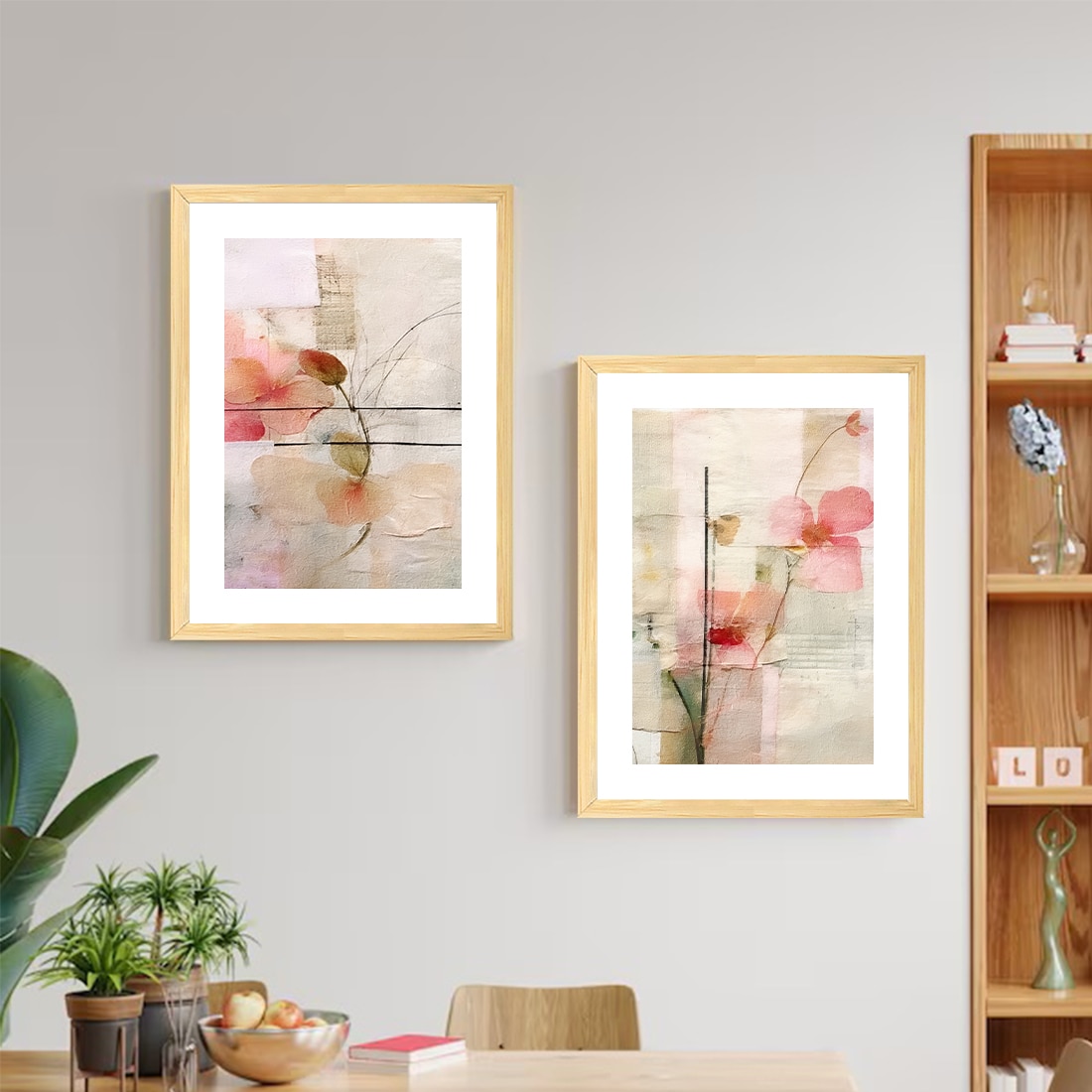 Magnolia Floral Set of 2 Framed Posters Wall Art Decor 45x60 cm - Art Street