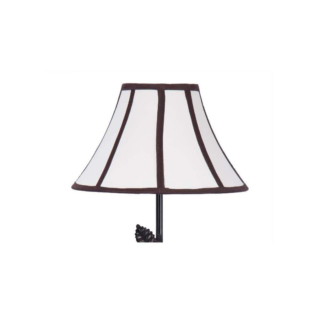 Kiley Multicolour Fabric Floor Lamp with Black Iron Base