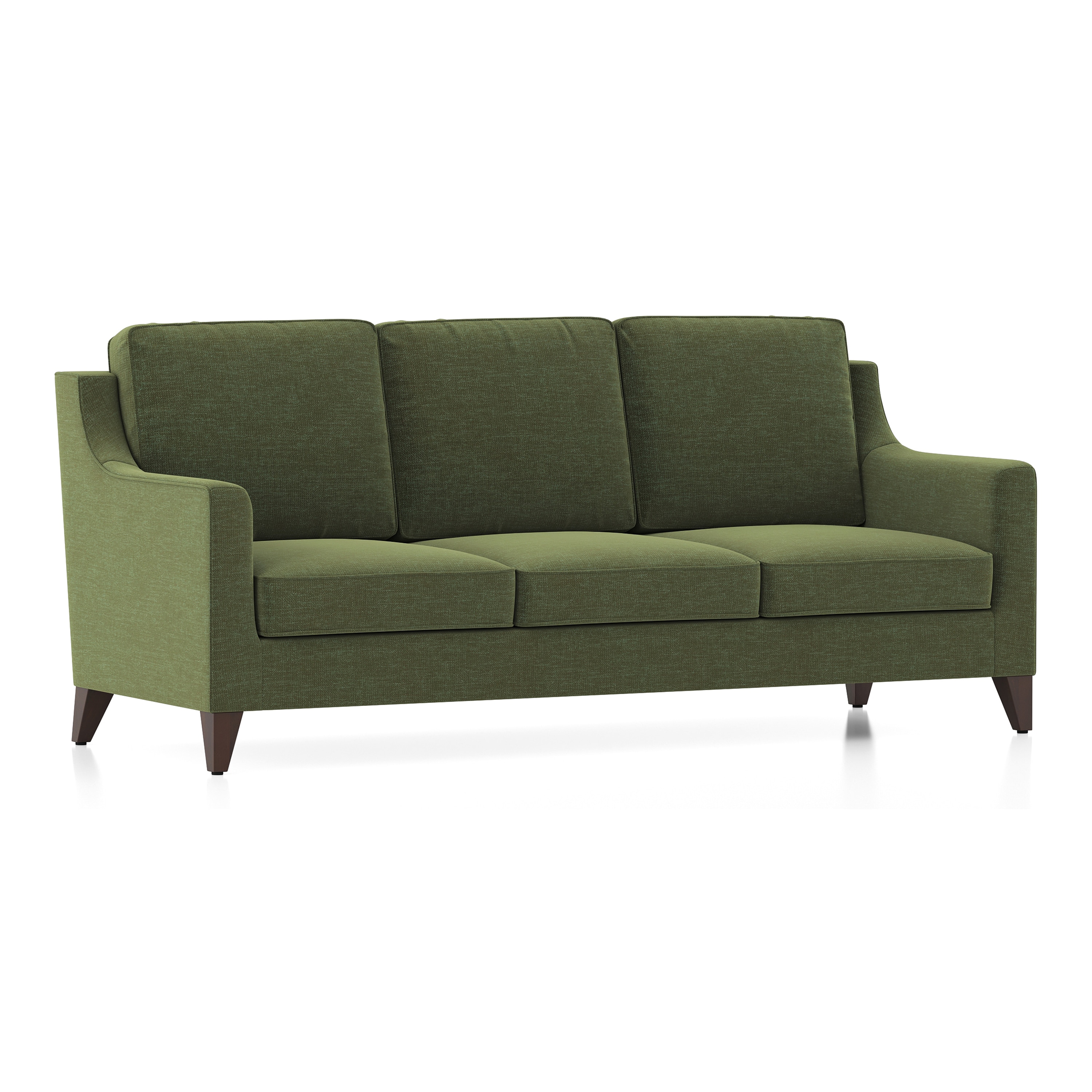 Abbey Sofa (Colour : Moss Green, Cushion : Hard, Seating Capacity : 3 Seater)