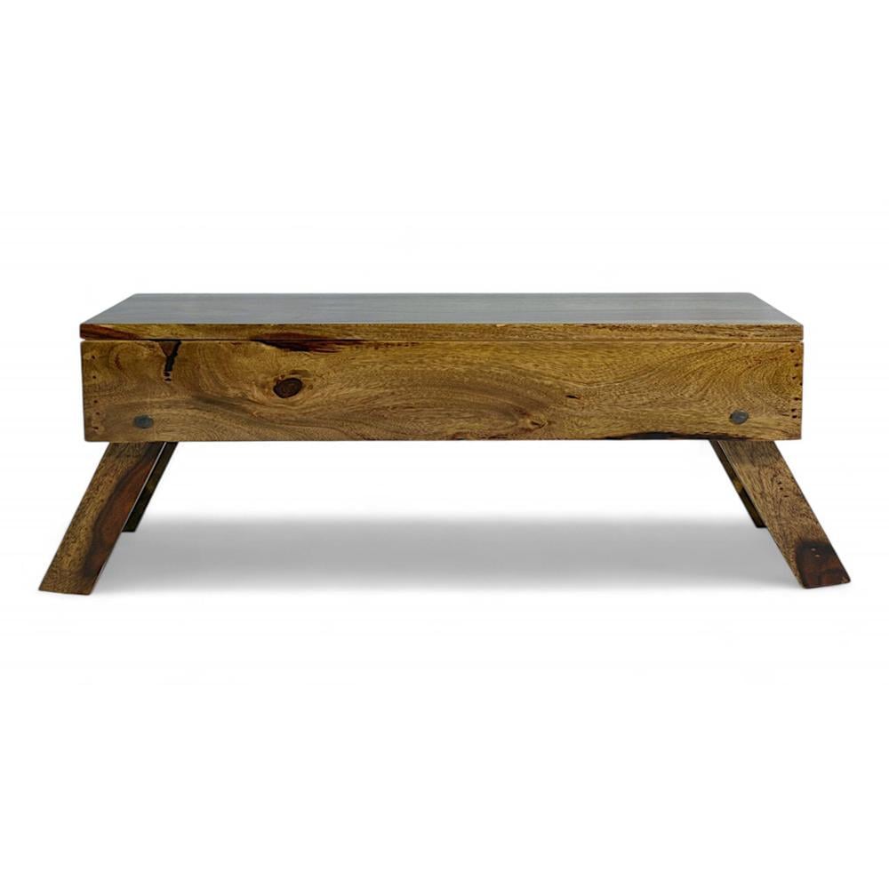 Ohio Sheesham Wood Foldable Laptop Table in Teak Finish