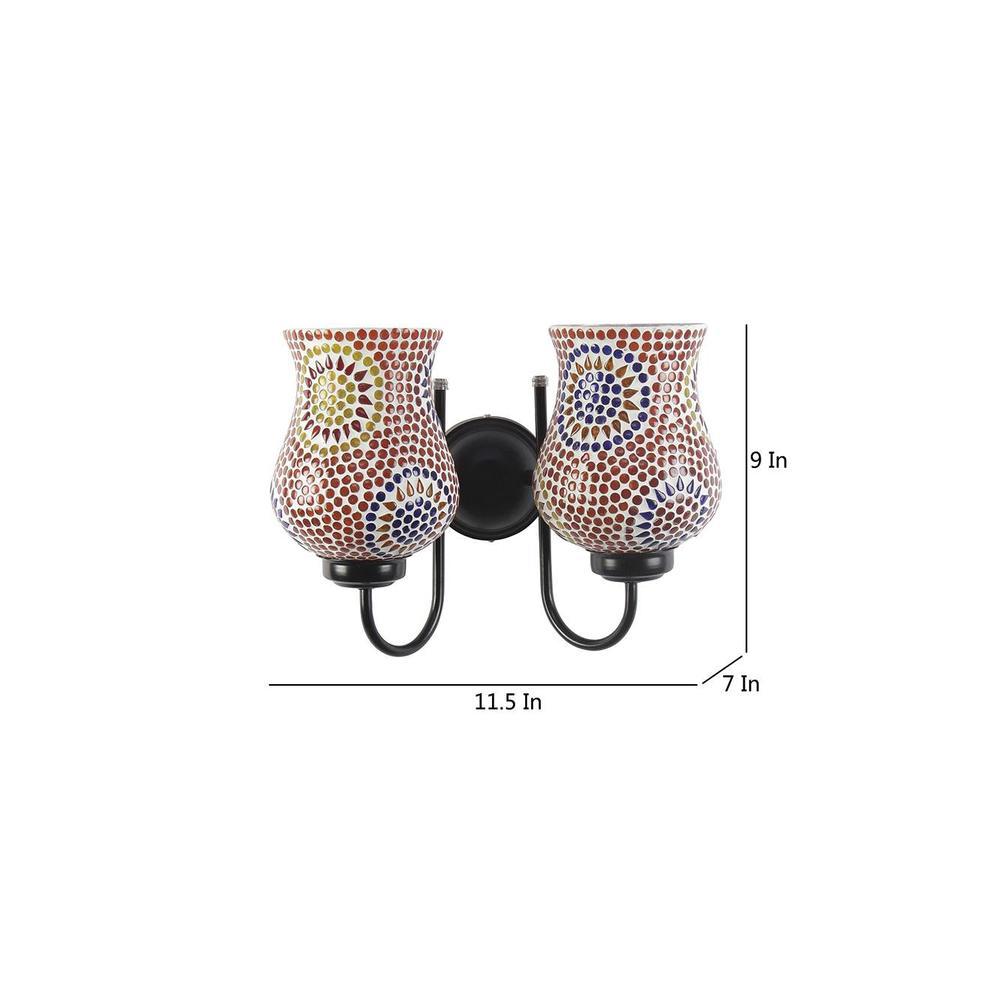 Oliver Multicolour Glass Wall Light