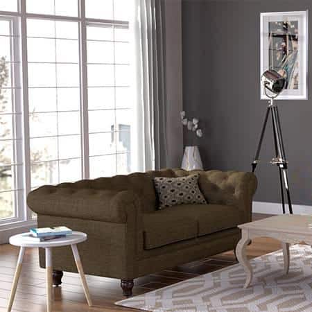 Winchester Essential 2 Seater Fabric Sofa in Dune Colour