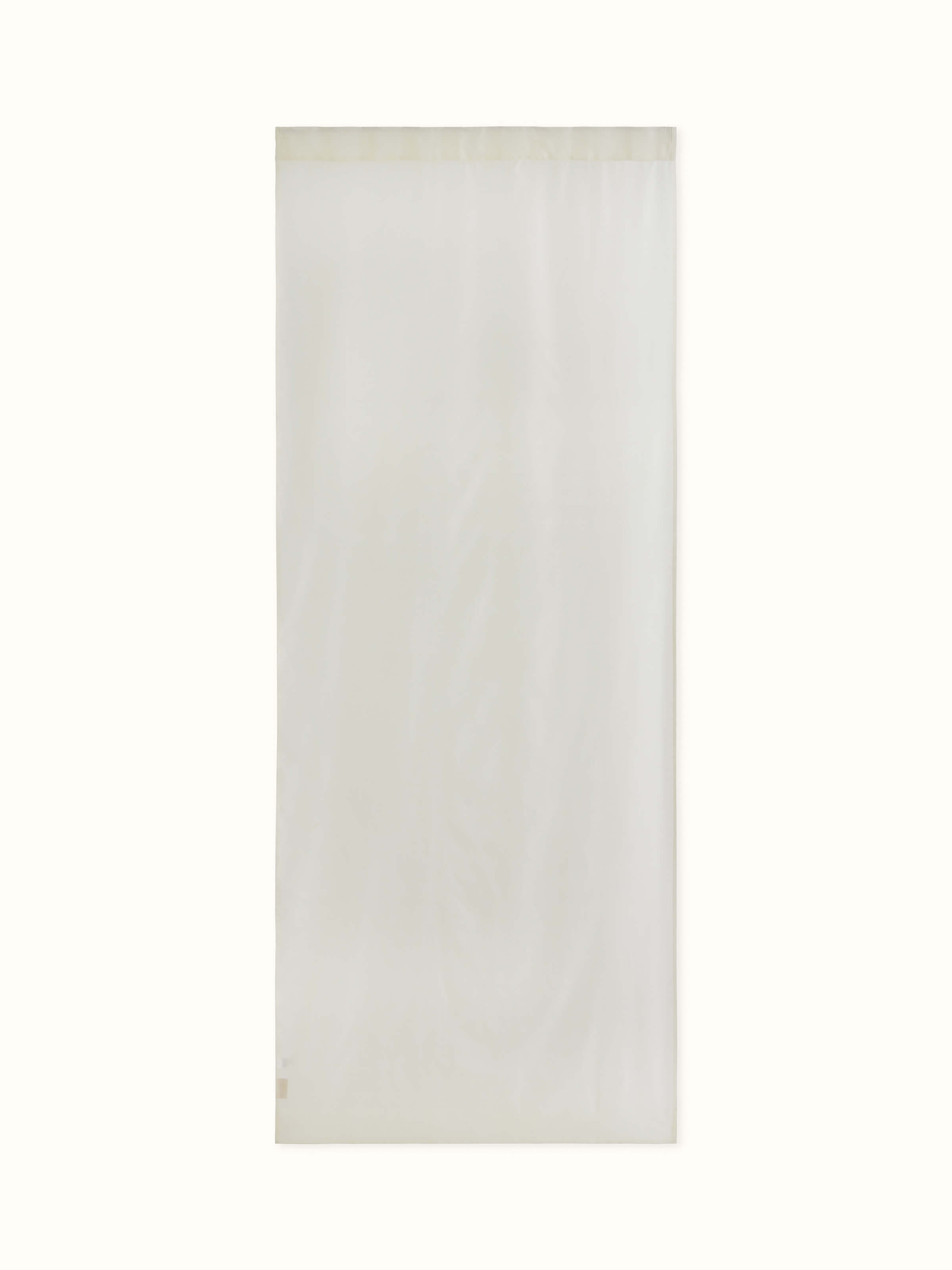 Front view of ivory Maheshwari sheer curtain – delicate handloom texture.