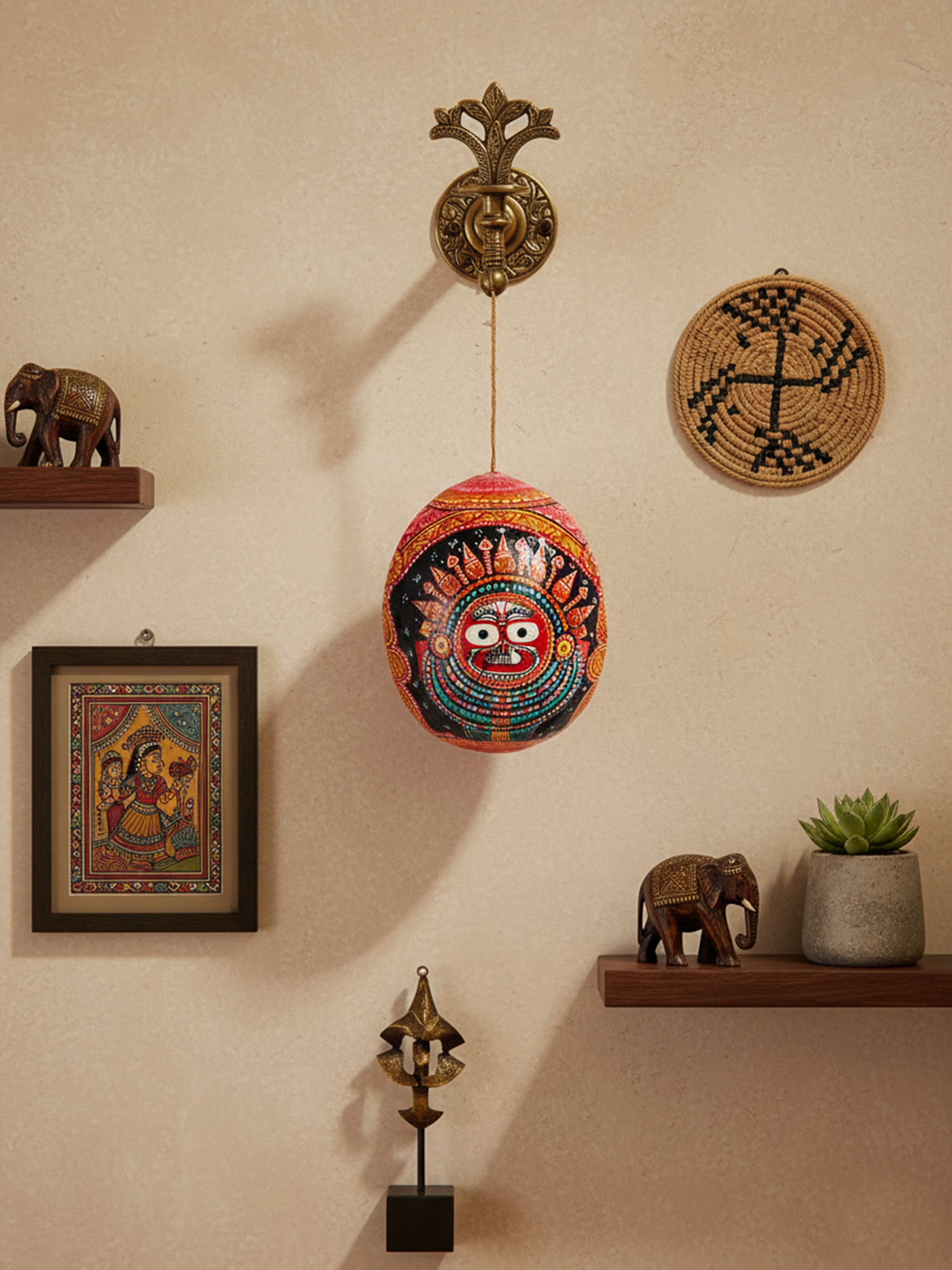 Pattachitra Coconut Wall Hanging