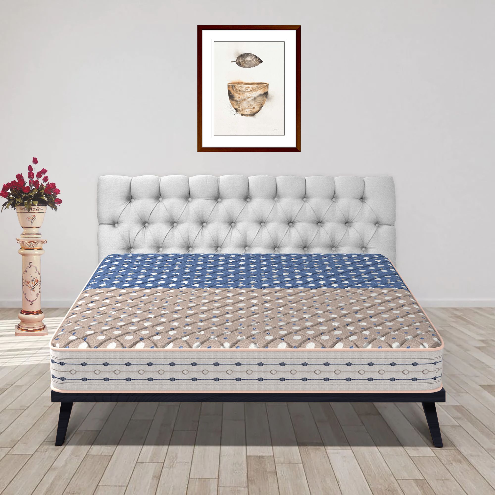 Pacific With NIVF Technology 5 Inch Queen Size PU Foam Mattress (78X66 Inches), Double-Sided PU Foam Quilt  Durable & Lightweight