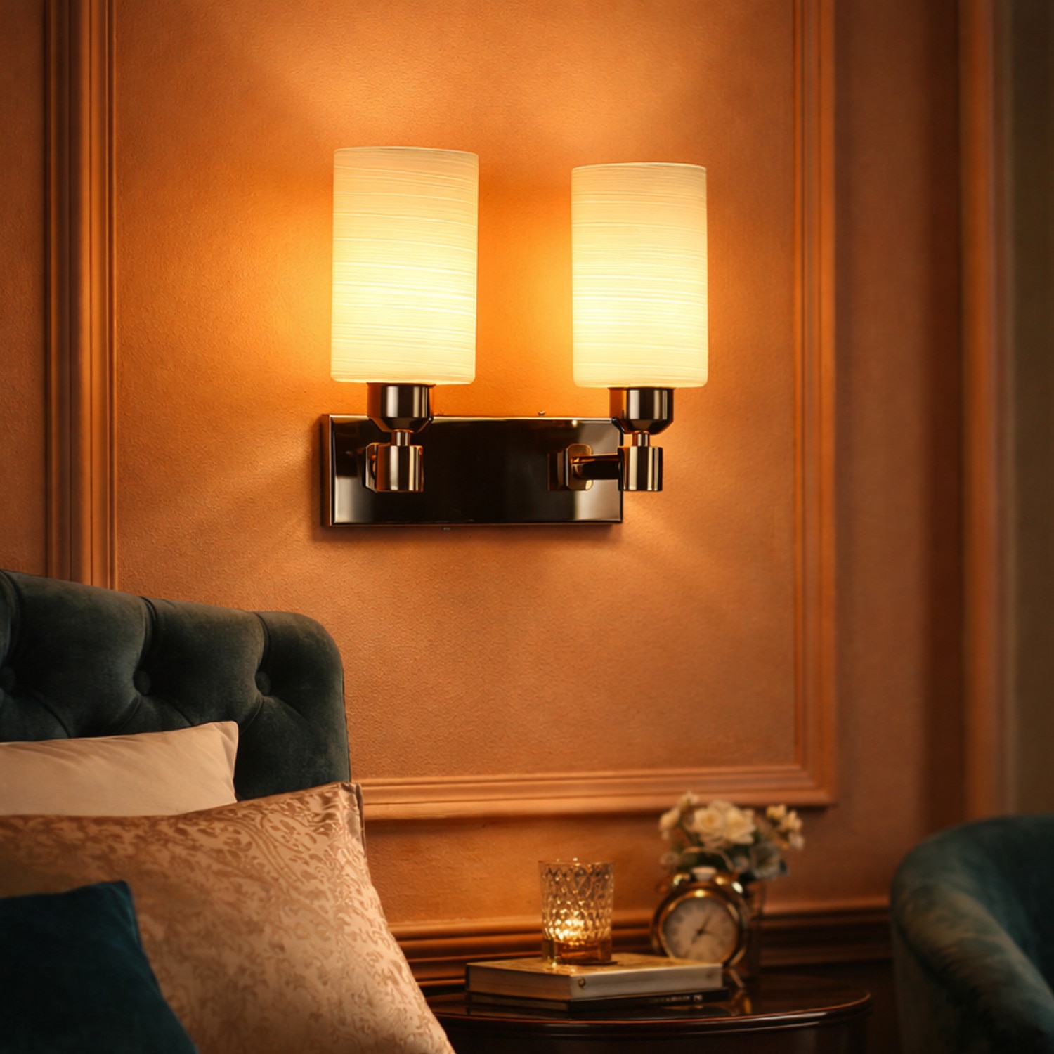 Eliante Modern Wall Lights Mild Steel & Glass Material Gold & Cream Finish - Eliante