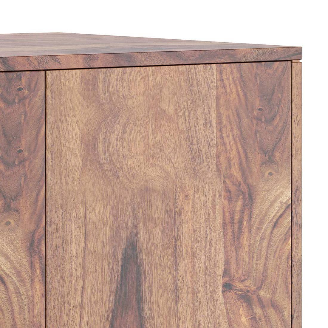 Zephyr Solid Wood 2 Door Wardrobe in Teak Finish