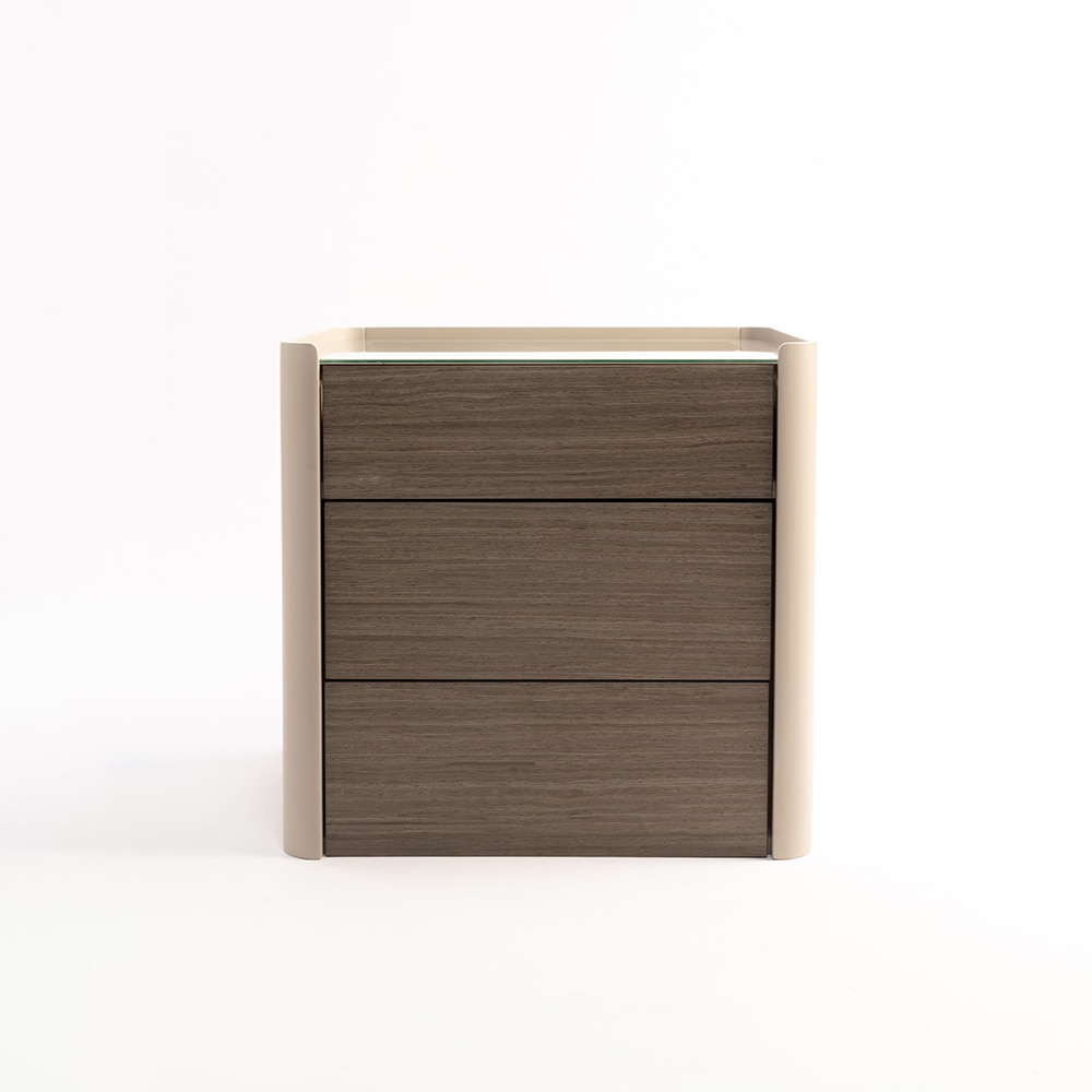 Venner Ash Engineered Wood Bedside Table in CreamColour - Living Shape