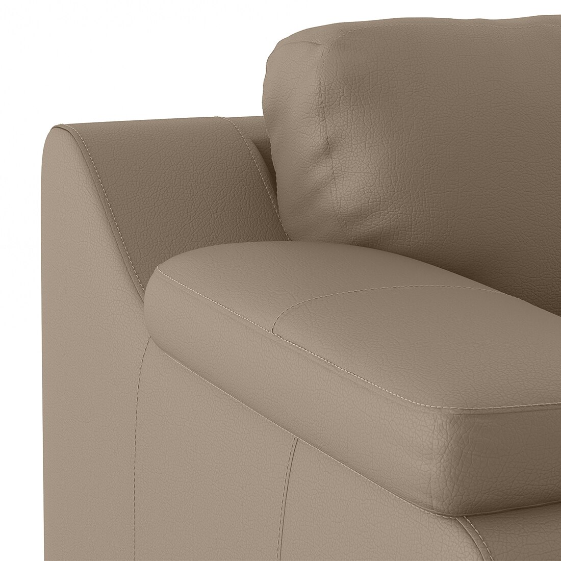 Trissino 1 Seater Premium Italian Leather Sofa In Dark Truffle