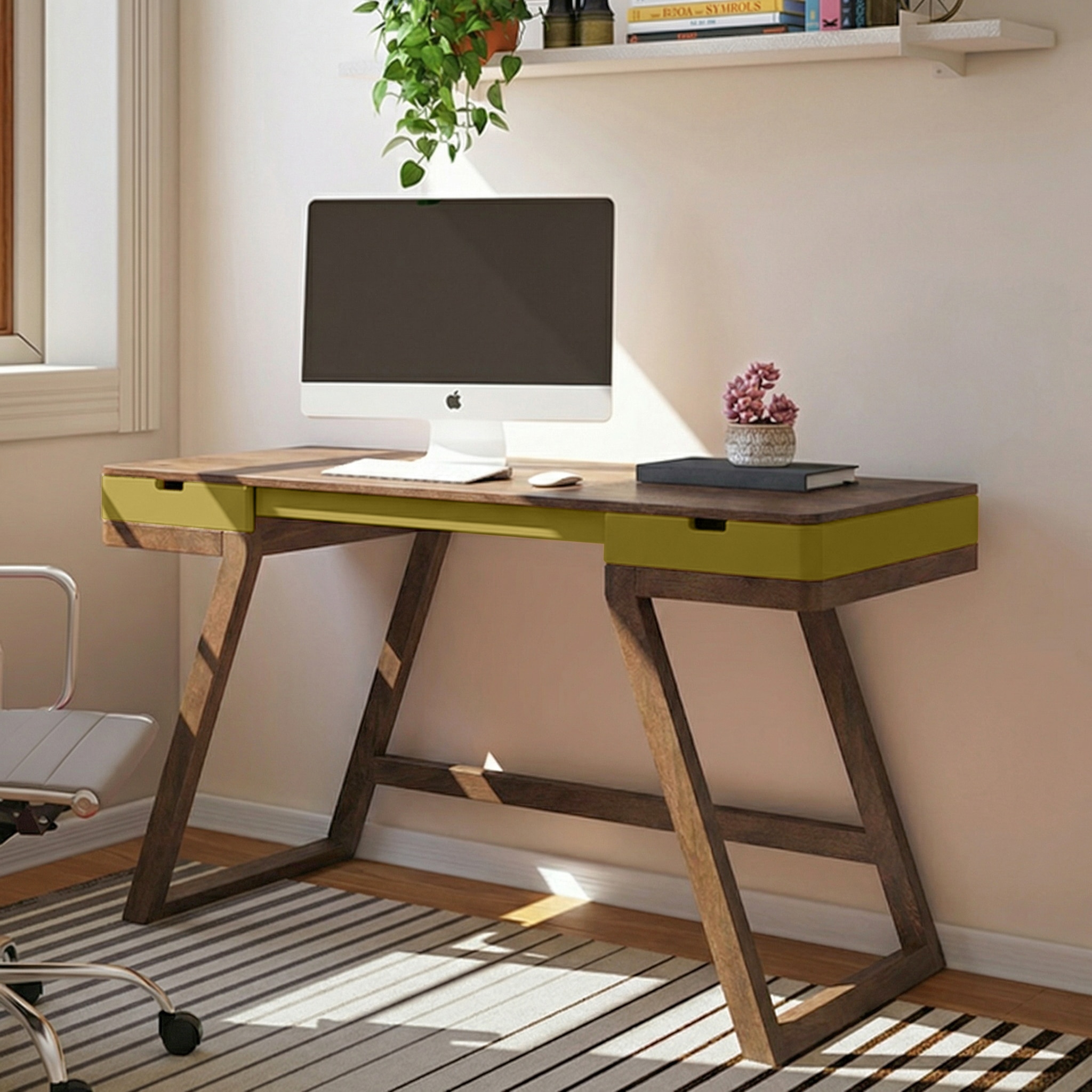 Truman study table Passion Flower in Danish Walnut Finish
