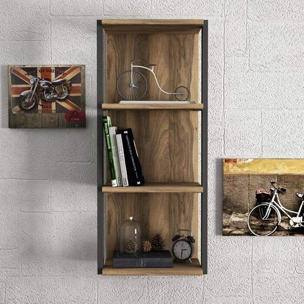 WOODENMOOD Rectangular Wall Rack
