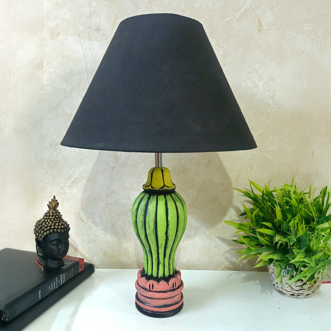 Handcarved Wooden Table Lamp Ignites The Look Of Your Dull Corner